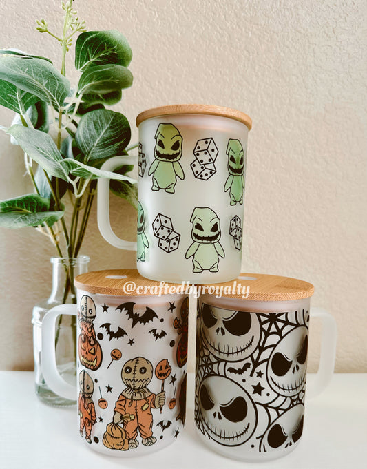 Spooky MugsI 15oz Frosted Glass Cup