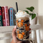 Spooky Pumpkin Glass Cup