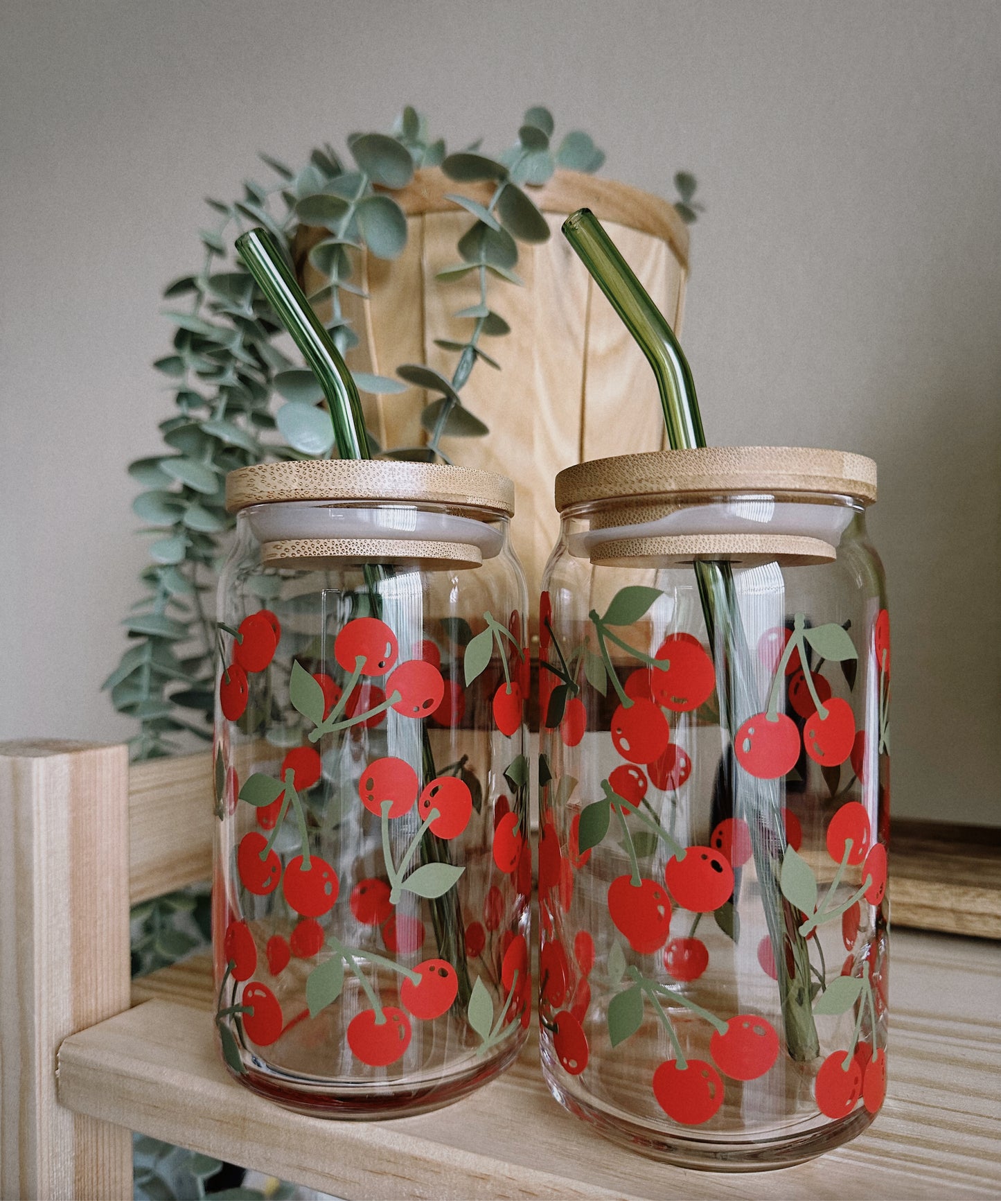 Cherry Glass Mug I Cherries Glass Mug