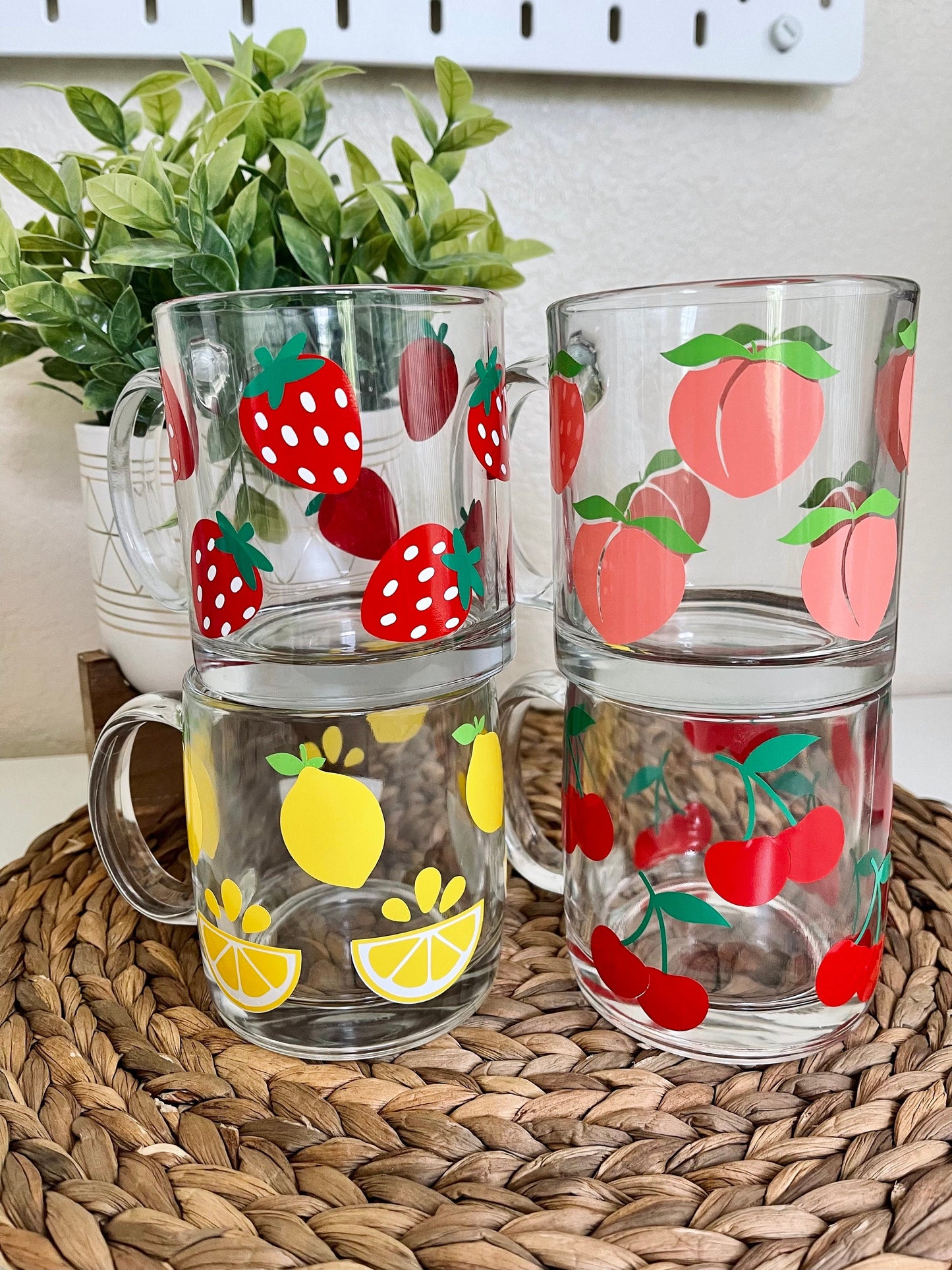 Fruits Oversized Glass Mug