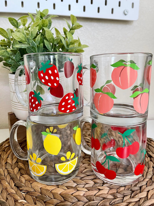 Fruits Oversized Glass Mug