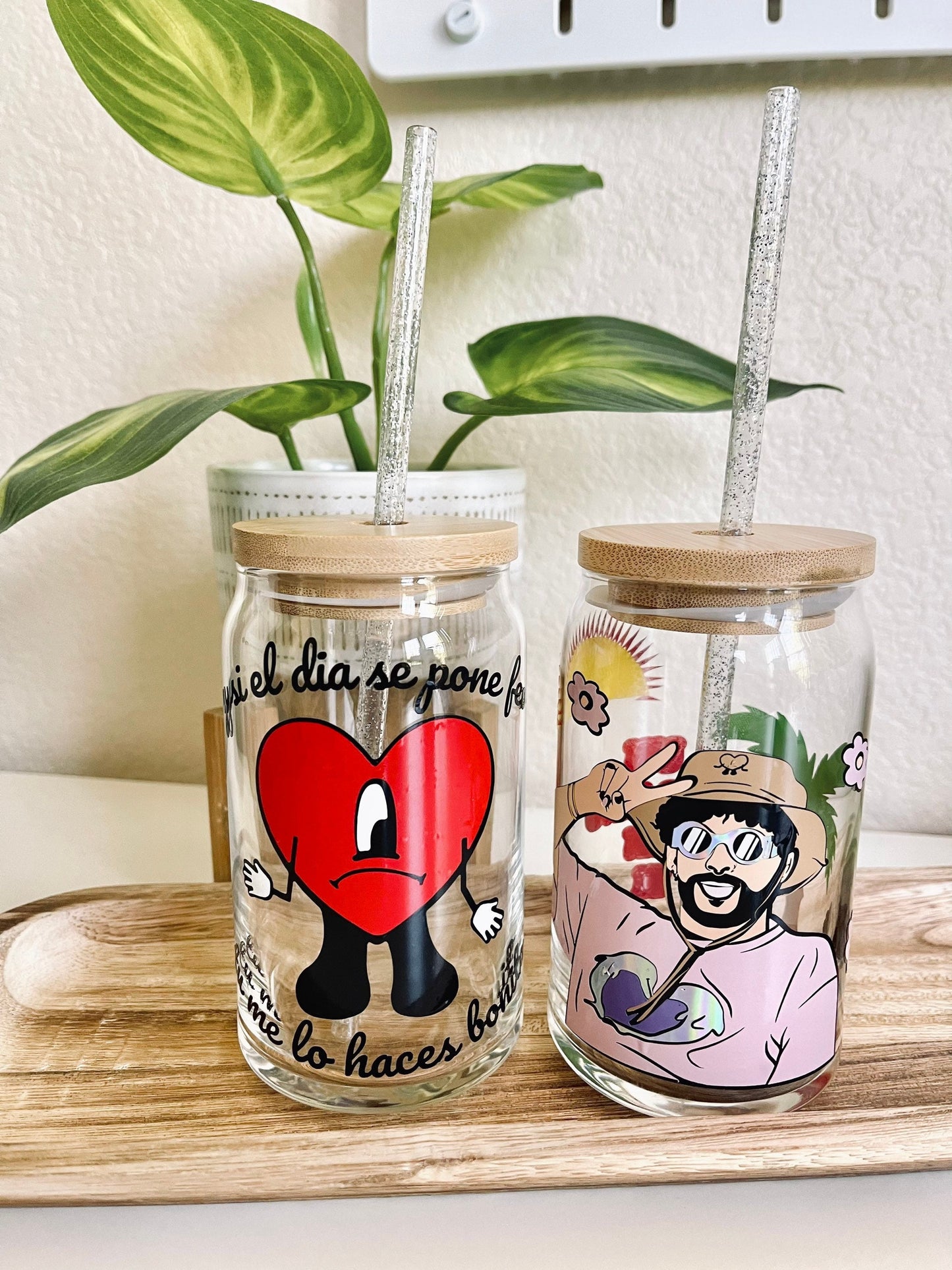 Bad Bunny Beer Can Glass | Bad Bunny Coffee Glass