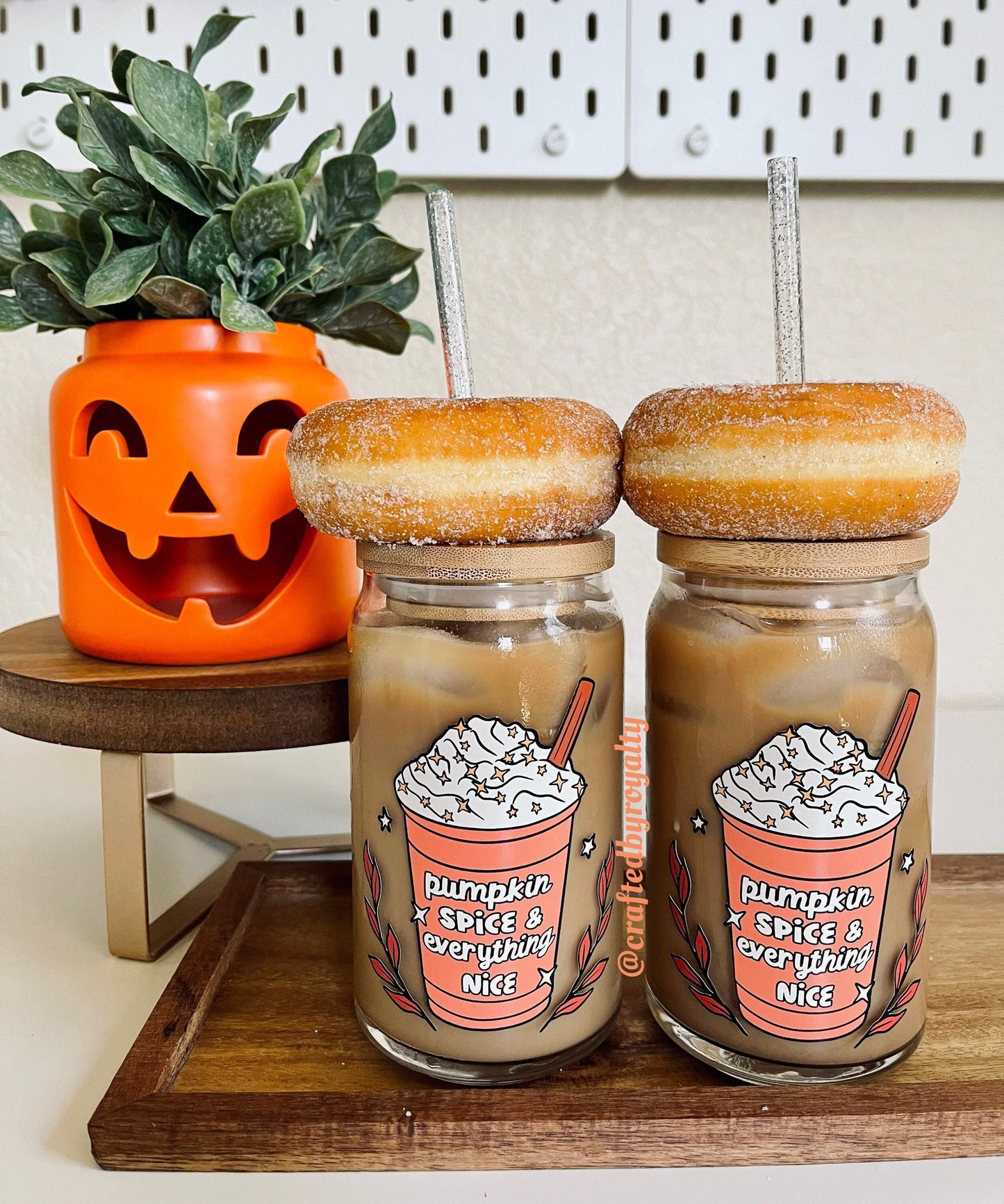 Pumpkin Spice & Everything Nice | Pumpkin Spice Glass Cup