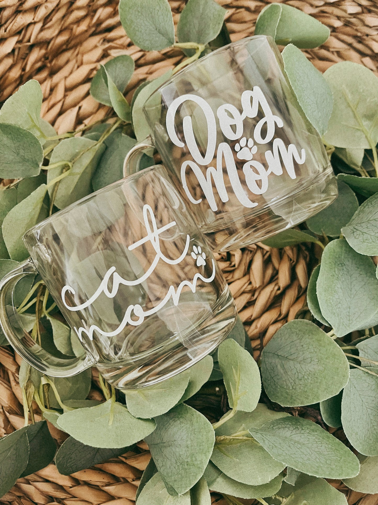 Cat & Dog Mom Glass Mug